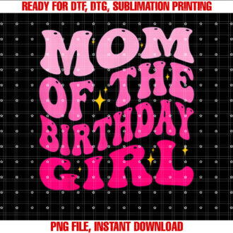 Mom of The Birthday Girl Party Girls Groovy Retro For Mommy T-shirt