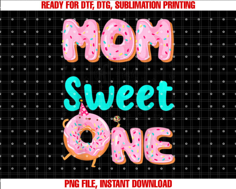 Mom of The Sweet One First Birthday Family Donut T-shirt