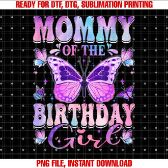 Mommy Of The Birthday Girl Butterfly Party Family T-shirt