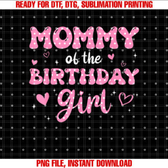 Mommy Of The Birthday Pink Girl Family T-shirt