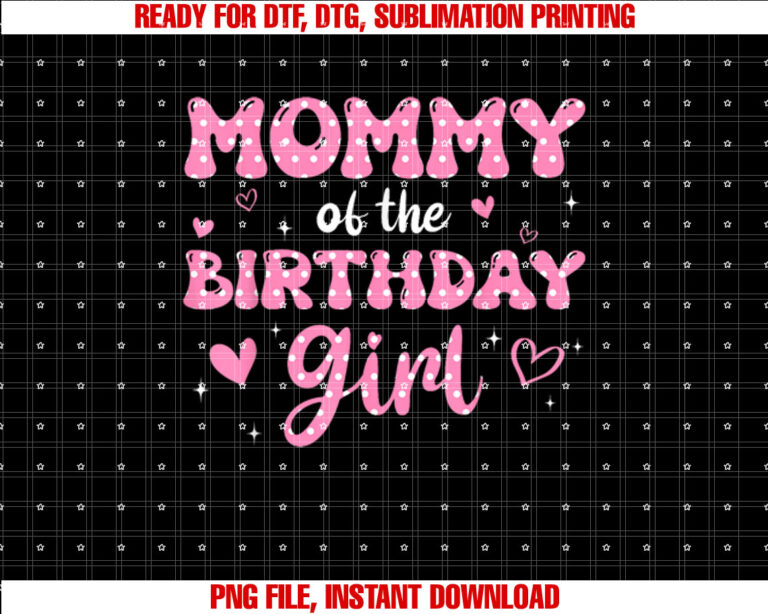 Mommy Of The Birthday Pink Girl Family T-shirt