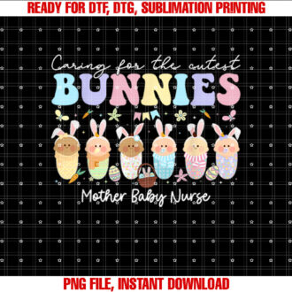 Mother Baby Nurse Easter Day Caring For The Cutest Bunnies T-shirt