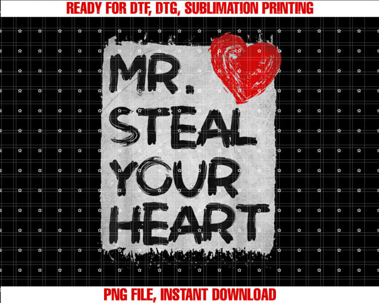 Mr Steal Your Heart Valentines Day Funny VDay Boys Kids T-shirt