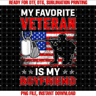 My Favorite Veteran Is My Boyfriend Usa Flag Veterans Day T-shirt