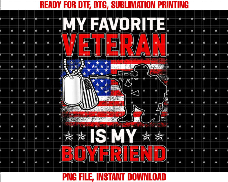My Favorite Veteran Is My Boyfriend Usa Flag Veterans Day T-shirt