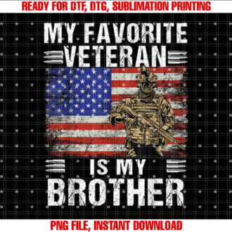My Favorite Veteran Is My Brother Veterans Day American Flag T-shirt