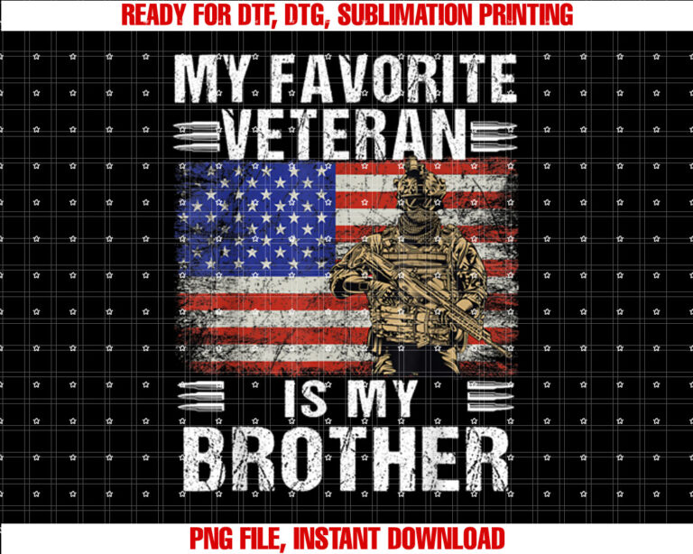My Favorite Veteran Is My Brother Veterans Day American Flag T-shirt