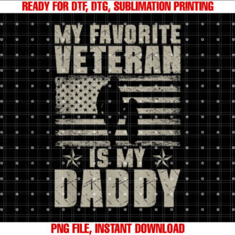 My Favorite Veteran Is My Daddy Veterans Day USA Flag T-shirt