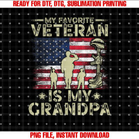 My Favorite Veteran is My Grandpa Kids Veterans Day Military T-shirt