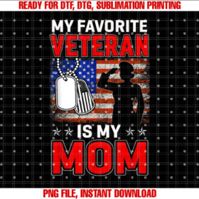 My Favorite Veteran is My Mom Usa Flag Vintage Veterans Day T-shirt