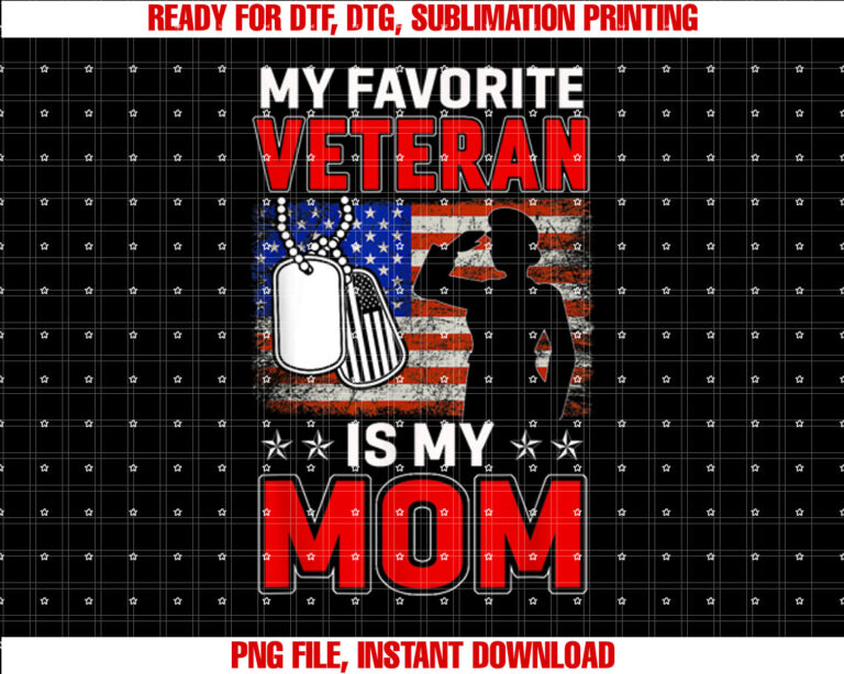 My Favorite Veteran Is My Mom Usa Flag Vintage Veterans Day T-shirt
