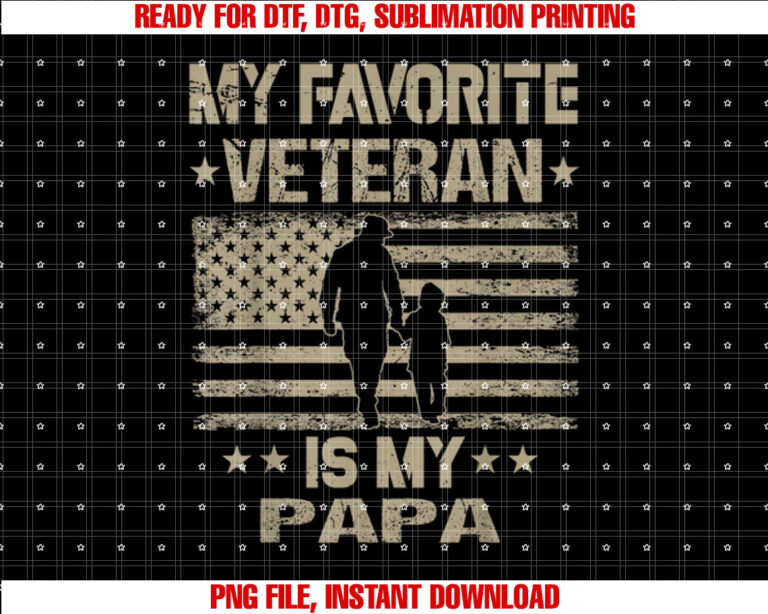 My Favorite Veteran Is My PaPa veterans day kids T-shirt