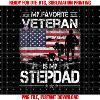 My Favorite Veteran Is My Stepdad Flag Father Veterans Day T-shirt