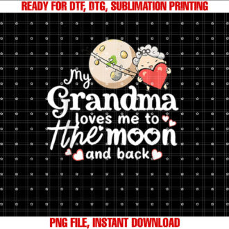 My Grandma Loves Me To The Moon And Back Kids girl boy T-shirt
