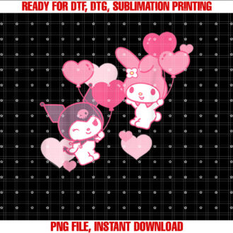 My Melody and Kuromi Valentines Day Hearts Tee T-shirt