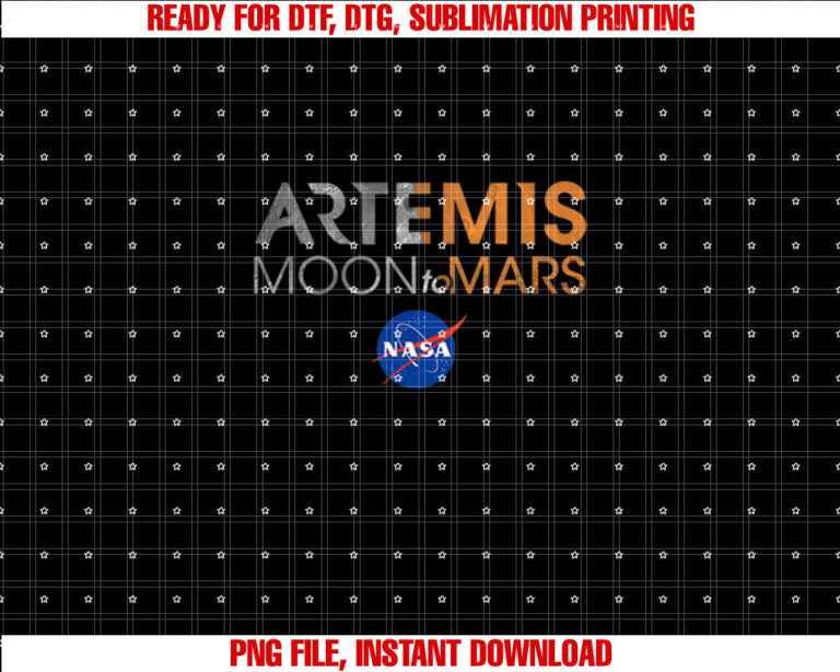 NASA Approved Artemis Moon To Mars Space Officially Licensed T-shirt