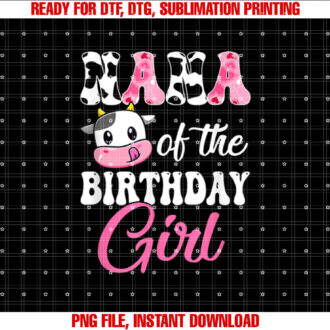 Nana Of The Birthday Girl Farm Cow 1St Birthday Girl T-shirt