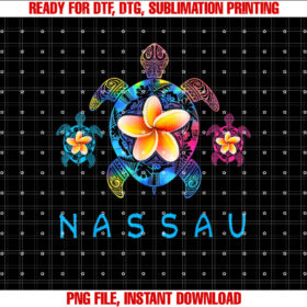 Nassau Bahamas Tribal Tie Dye Sea Turtle T-shirt