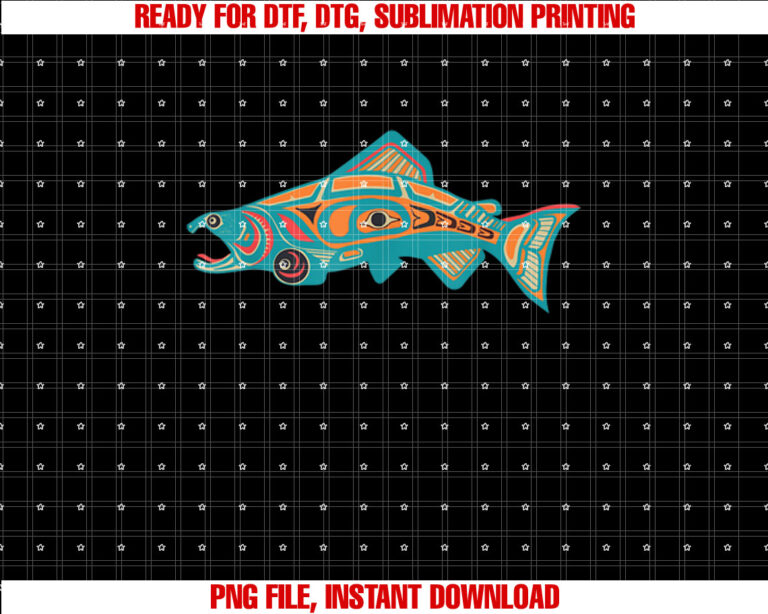 Native American Salmon Tlingit Indian Fisherman Fish Men T-shirt