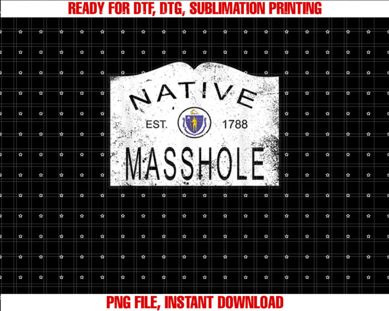 Native Masshole Massachusetts MA 1788 Vintage Distressed T-shirt