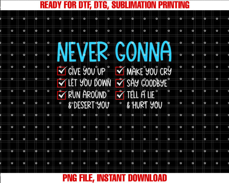 Never Gonna Funny Valentines Day Give You Up Couple T-shirt