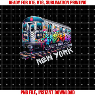 New York train graffiti style NYC subway car retro vintage T-shirt