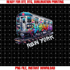 New York Train Graffiti Style Nyc Subway Car Retro Vintage T-shirt