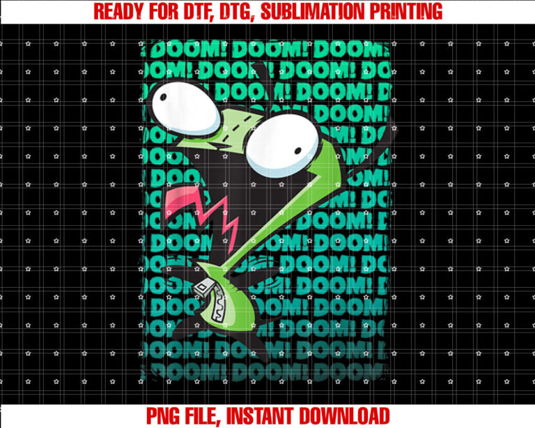 Nickelodeon Invader Zim GIR Impending DOOM Song T-shirt
