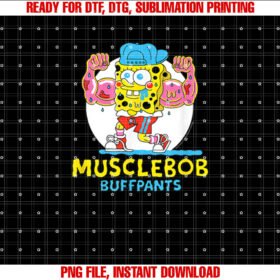 Nickelodeon Spongebob Squarepants Musclebob Buffpants Anchor Arms T-shirt