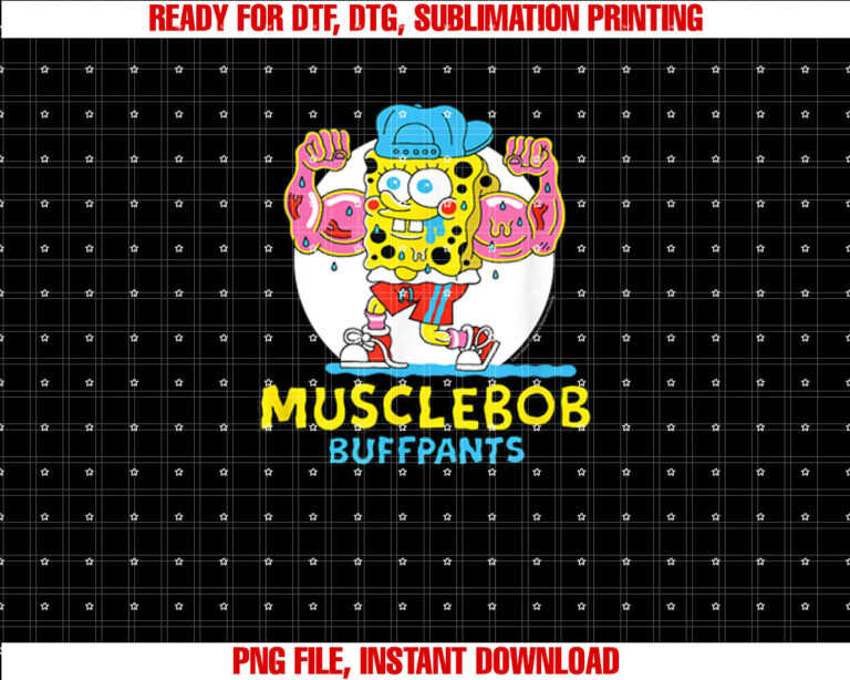 Nickelodeon SpongeBob SquarePants MuscleBob BuffPants Anchor Arms T-shirt