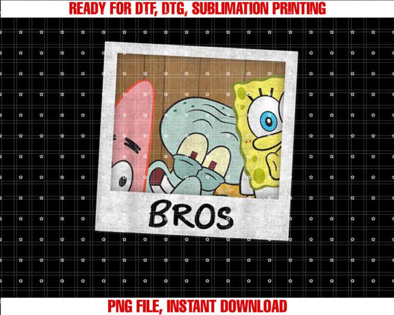 Nickelodeon mens Classic Nickelodeon Spongebob Squarepants BROS T-shirt