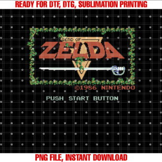Nintendo Legend of Zelda Classic NES Title Screen T-shirt
