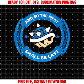 Nintendo Mario Kart Blue Shell Circle Text T-shirt