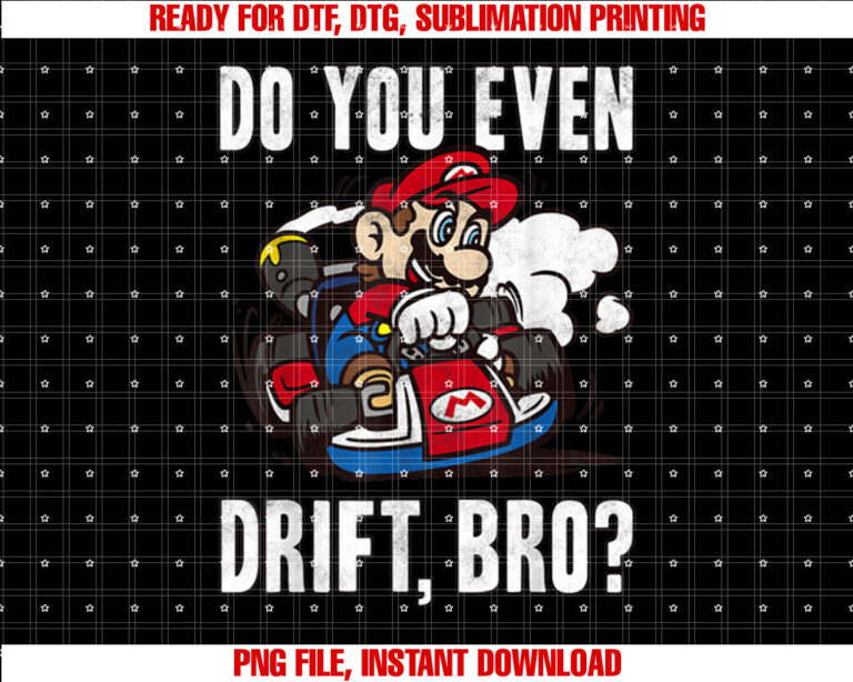 Nintendo Mario Kart Do You Even Drift Bro Graphic T-shirt