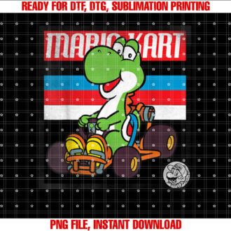 Nintendo Mario Kart Yoshi Old School Graphic T-shirt