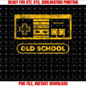 Nintendo Nes Controller Old School Gold Graphic T-shirt