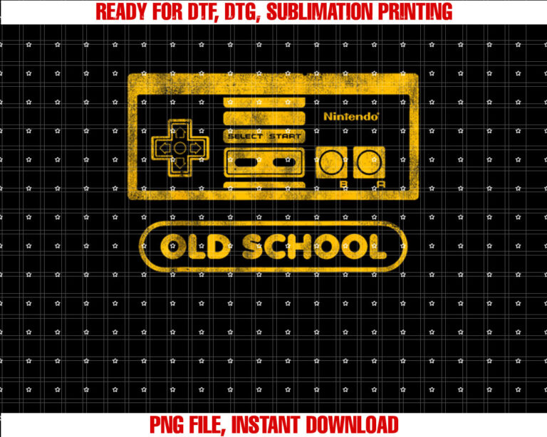 Nintendo NES Controller Old School Gold Graphic T-shirt