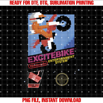 Nintendo NES Excitebike Game Retro Vintage Graphic T-shirt