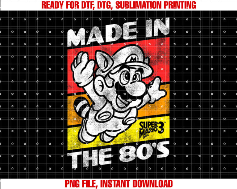 Nintendo Super Mario 3 Made In The 80s Retro T-shirt