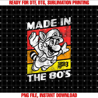 Nintendo Super Mario 3 Made In The 80s T-shirt