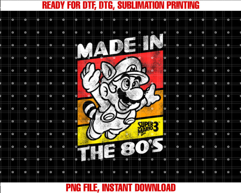 Nintendo Super Mario 3 Made In The 80s T-shirt