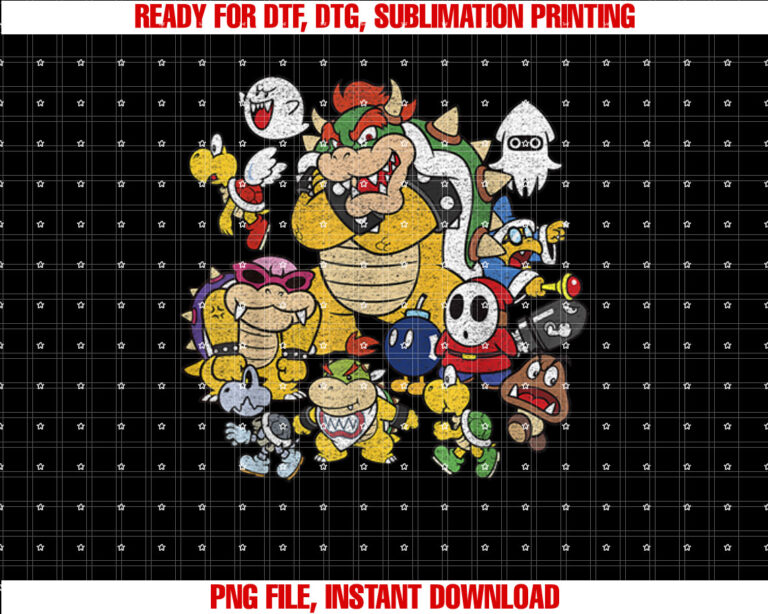 Nintendo Super Mario Bowser Enemy Group Shot T-shirt