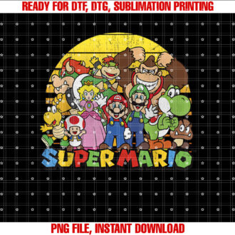 Nintendo Super Mario Group Portrait Vintage T-shirt