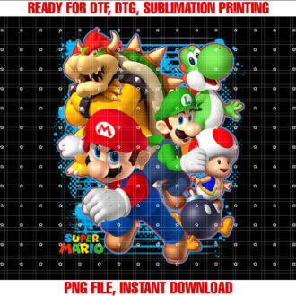 Nintendo Super Mario Luigi Bowser Spray Paint T-shirt