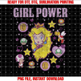 Nintendo Super Mario Peach Girl Power S Graphic T-shirt