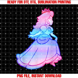 Nintendo Super Mario Peach Gradient Run Graphic T-shirt