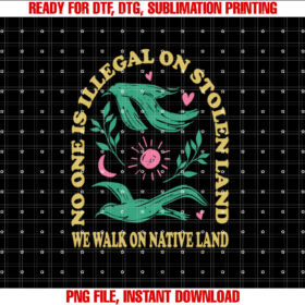 No One is Illegal on Stolen Land We Walk on Native Land T-shirt