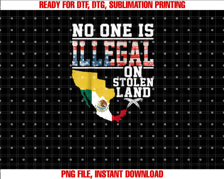 No One Is Illegal on Stolen Land Gifts Native Americans Raglan Baseball Tee T-shirt