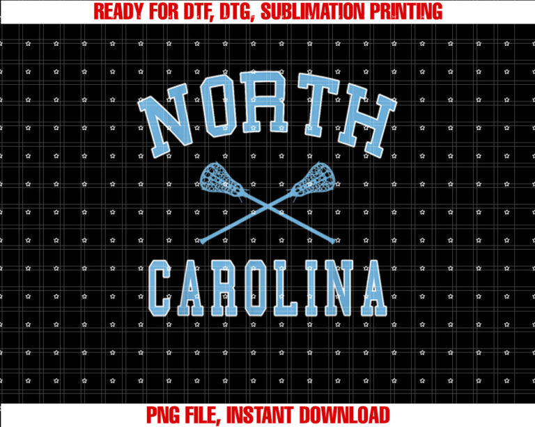 North Carolina Lacrosse Vintage NC LAX Weathered T-shirt