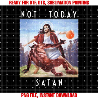 Not Today Satan Jesus vs Satan in Basketball T-shirt